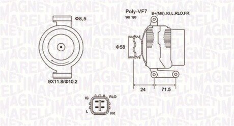 Alternator MAGNETI MARELLI 063732029010