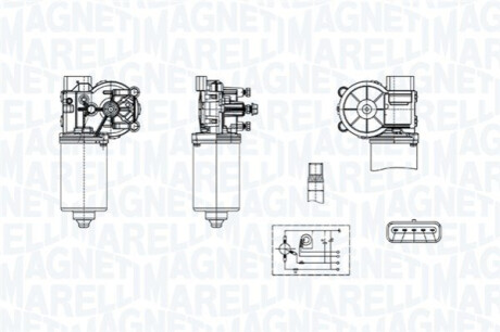 МОТОРЧИК ОДВОРНИКА KIA CEED 12/06-07/18 PRE°D MAGNETI MARELLI 064376500010