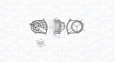 Elektrowentylator nagrzewnicy RENAULT KANGOO 1.5 dCi 90 MAGNETI MARELLI 069412767010