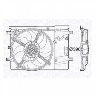 Вентилятор, охлаждение двигателя MAGNETI MARELLI 069422578010