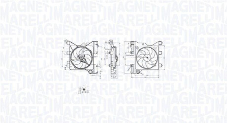 Elektrowentylator chłodnicy PEUGEOT 307 2.0 HDi 90 MAGNETI MARELLI 069422852010