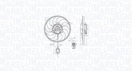 Elektrowentylator chłodnicy OPEL ZAFIRA A 2.0 DTI 16V MAGNETI MARELLI 069422860010