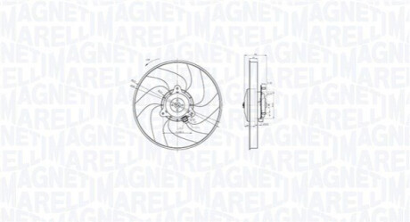 Elektrowentylator chłodnicy PEUGEOT 306 1.9 D MAGNETI MARELLI 069422871010