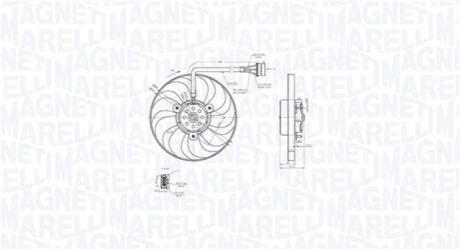 Elektrowentylator chłodnicy VW GOLF IV 1.9 TDI MAGNETI MARELLI 069422876010