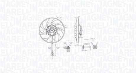 Elektrowentylator chłodnicy VW TRANSPORTER V 2.5 D MAGNETI MARELLI 069422890010