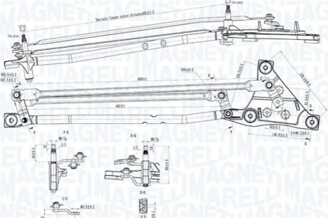 МЕХАНІЗМ ОЧИЩУВАЧА VOLVO C30, C70 II, S 40 II 12/03-06/13 ПРЗД MAGNETI MARELLI 085570738010