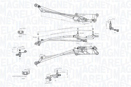 МЕХАНІЗМ ДВІРНИКА VW TOUAREG 10/02-05/10 ПРЗЄD MAGNETI MARELLI 085570758010