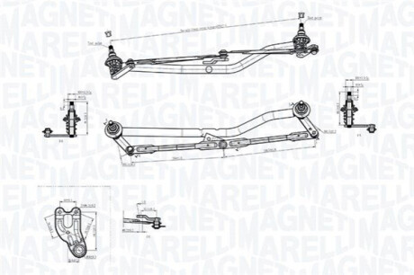 МЕХАНІЗМ ДВІРНИКА BMW 3 12/97-12/07 ПЕРЕД MAGNETI MARELLI 085570787010