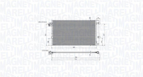 Skraplacz BMW 5 (G30, F90) 520d MAGNETI MARELLI 350203104700