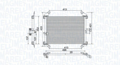 Skraplacz FIAT/CITROEN DUCATO/JUMPER MAGNETI MARELLI 350203772000 (фото 1)