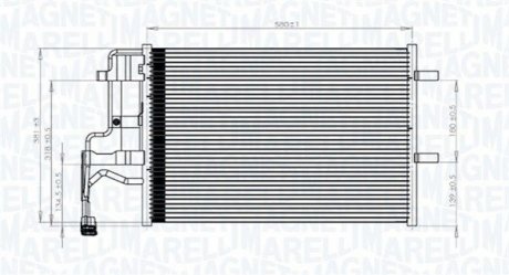 Радиатор кондиционера в сборе MAGNETI MARELLI 350203844000