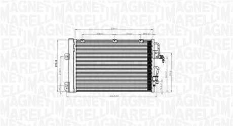 Skraplacz MITSUBISHI OUTLANDER I (CUW)2.0 (CU2W) MAGNETI MARELLI 350203900000