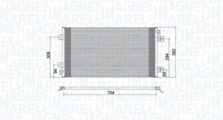 Condenser, air conditioning MAGNETI MARELLI 350203941000