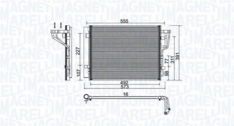 Радиатор кондиционера в сборе MAGNETI MARELLI 350203976000 (фото 1)