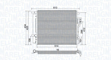 Радиатор кондиционера в сборе MAGNETI MARELLI 350203977000