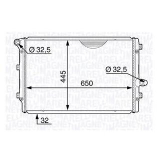 Радиатор, охлаждения дивгателя MAGNETI MARELLI 350213144400