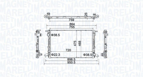 RADIATOR MAGNETI MARELLI 350213154900