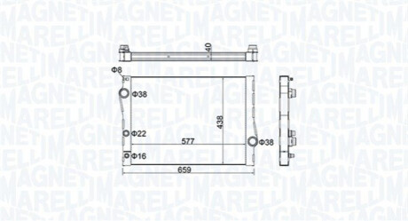 Радиатор системы охлаждения MAGNETI MARELLI 350213163500