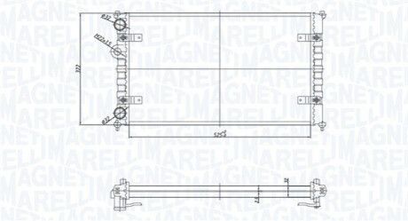 Radiator, engine cooling MAGNETI MARELLI 350213167700