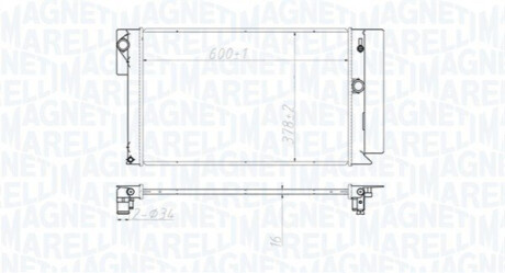 Радиатор [600x376] MAGNETI MARELLI 350213173100