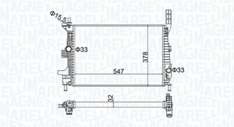 Радиатор охлаждения двигателя MAGNETI MARELLI 350213173800