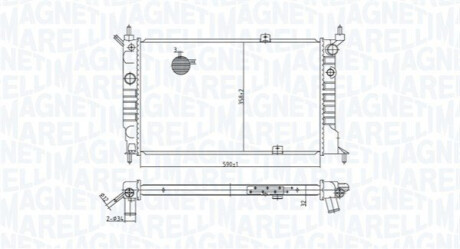 Radiator, engine cooling MAGNETI MARELLI 350213175500