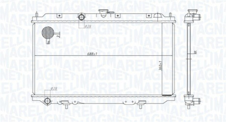 Chodnica NISSAN ALMERA II 1.5/1.8, PRIMERA 1.6/1.8 MAGNETI MARELLI 350213176200