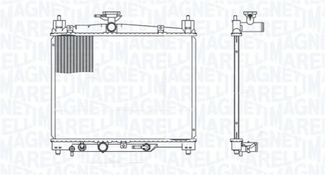 Radiator, engine cooling MAGNETI MARELLI 350213176300