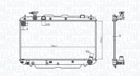 Chodnica TOYOTA RAV4 II 1.8/2.0 -05 MAGNETI MARELLI 350213176500