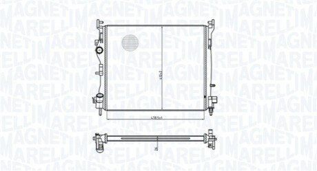 Radiator, engine cooling MAGNETI MARELLI 350213179300