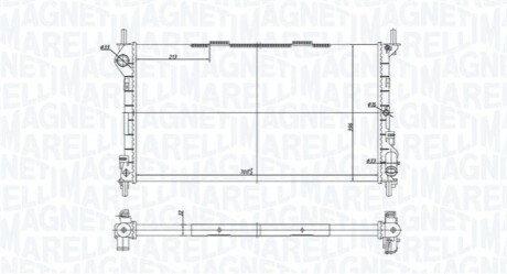 Радіатор охолодження Ford Transit 2.0DI 00- MAGNETI MARELLI 350213181200