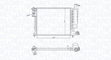 Радіатор охолодження Citroen Xsara 1.4-1.8i 97-05 (МКПП/-AC) MAGNETI MARELLI 350213183400