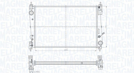 Radiator, engine cooling MAGNETI MARELLI 350213184300