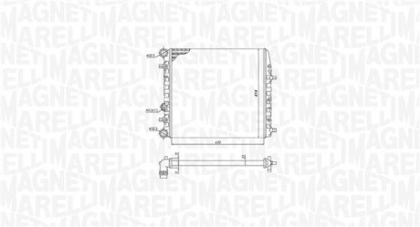 Радіатор охолодження VW Polo 01-18 MAGNETI MARELLI 350213184600