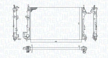 Радіатор охолодження Opel Vectra C 1.6-1.8 16V 02- MAGNETI MARELLI 350213185700