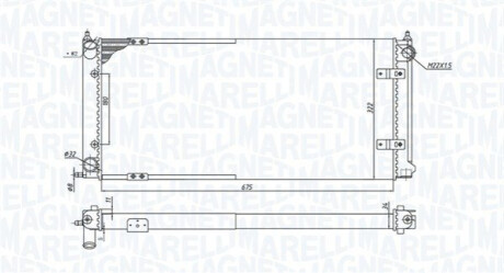 Радіатор охолодження VW Golf II/Jetta II 1.6-1.8 81-92 MAGNETI MARELLI 350213188300