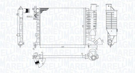 Radiator, engine cooling MAGNETI MARELLI 350213188500