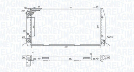 Радіатор охолодження Audi 80/100 86- MAGNETI MARELLI 350213188700