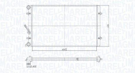 Радіатор охолодження Skoda Octavia/VW Golf IV 1.4-2.8/1.9TDI (Економ-клас) MAGNETI MARELLI 350213190800 (фото 1)