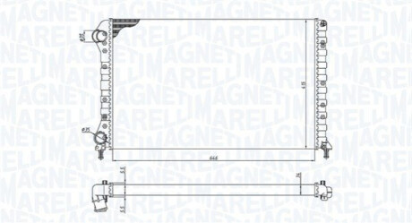 Chіodnica FIAT DOBLO 1.4 1.6 16V, 1.9D 01- MAGNETI MARELLI 350213194400 (фото 1)