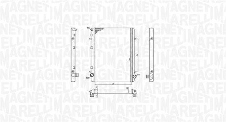 Radiator, engine cooling MAGNETI MARELLI 350213195900