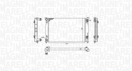 Радіатор охолодження Audi A4/Seat Exeo 01- MAGNETI MARELLI 350213196600