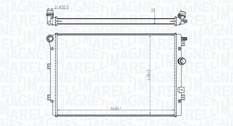 Радиатор охлаждения двигателя MAGNETI MARELLI 350213196800