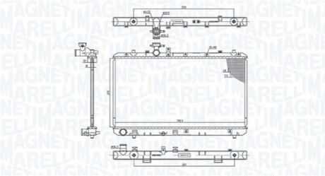 Радіатор охолодження Fiat Sedici/Suzuki SX4 1.5/1.6 06- MAGNETI MARELLI 350213199500