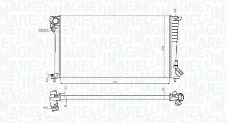 Радіатор охолодження Citroen Berlingo 1.9D/2.0HDI 93-15 MAGNETI MARELLI 350213199700