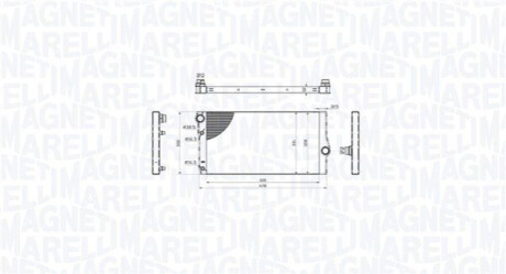 Chłodnica BMW 5 (F10) 520d MAGNETI MARELLI 350213214600