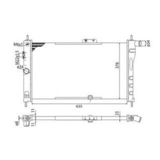 Радиатор, охлаждения дивгателя MAGNETI MARELLI 350213326003