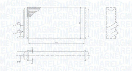 Радіатор пічки MAGNETI MARELLI 350218403000