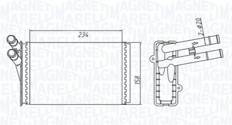 Heat Exchanger, interior heating MAGNETI MARELLI 350218409000