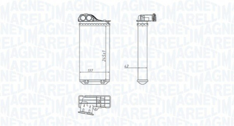 Радіатор салону MAGNETI MARELLI 350218411000